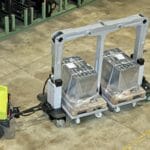 Double-U-Frame zum Transport von 2 Staplerbatterien