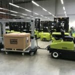 Double-U-Drame umgebaut zum Transport einer Industriepalette